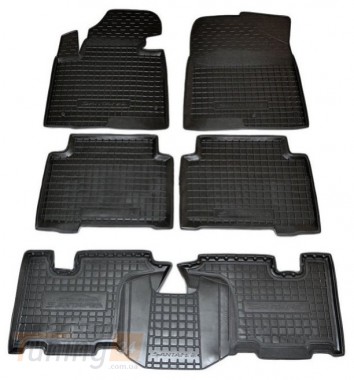 Avto-Gumm Полиуретановые коврики в салон Avto-Gumm для Hyundai Grand Santa Fe 2014+ черный, кт - 4шт (7мес - Картинка 1