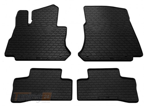 Stingray Резиновые коврики в салон Stingray для Mercedes GLC X253 2015-2020 (design 2017) 4шт - Картинка 1