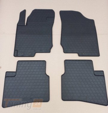 Stingray Резиновые коврики в салон Stingray для Nissan Note E12 2012+(design 2016) with plastic clips 4шт - Картинка 1