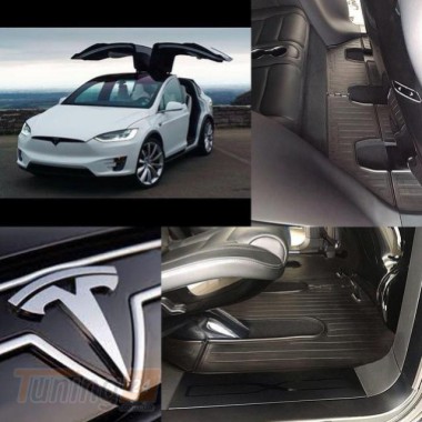 Stingray Резиновые коврики в салон Stingray для Tesla Model X 2016-2021 (special design 2017) 4шт - Картинка 3