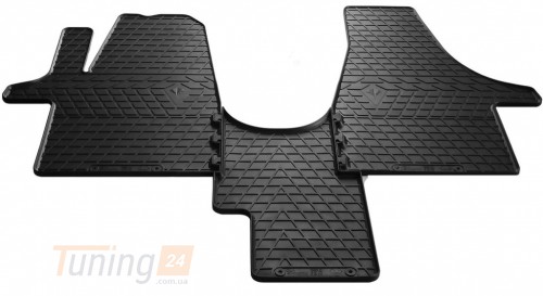 Stingray Резиновые коврики в салон Stingray для Volkswagen T6 2015-2021 (1+2) (design 2016) 3шт длинн.база - Картинка 1