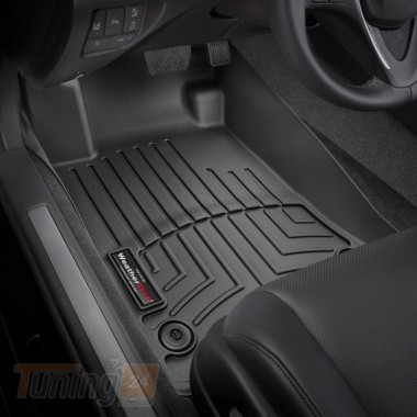 WeatherTech Резиновые коврики в салон WeatherTech для Acura TLX 2015+ седан с бортиком передние черные AWD - Картинка 1