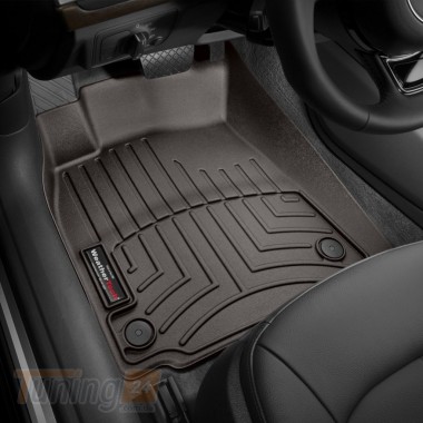 WeatherTech Резиновые коврики в салон WeatherTech для Audi A6 C7 2014-2020 седан с бортиком передние какао - Картинка 1