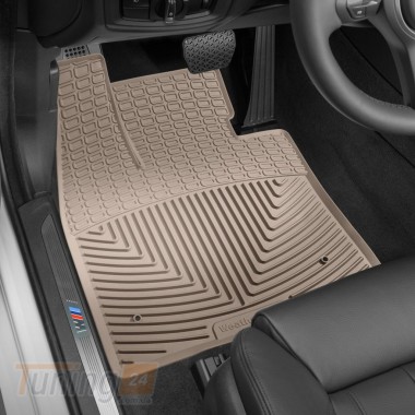 WeatherTech Резиновые коврики в салон WeatherTech для BMW X5 F15 2013-2018 бежевые передние  - Картинка 1