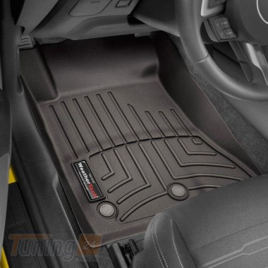 WeatherTech Резиновые коврики в салон WeatherTech для Ford Mustang 2015+ с бортиком передние какао - Картинка 1