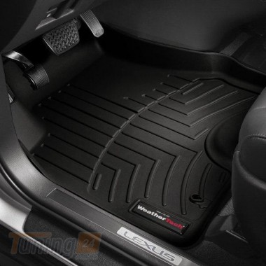 WeatherTech Резиновые коврики в салон WeatherTech для Lexus RC 2015+ 2WD с бортиком передние черные - Картинка 1