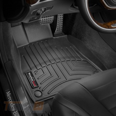 WeatherTech Резиновые коврики в салон WeatherTech для Mercedes S W222 2013-2021 седан с бортиком передние черные - Картинка 1