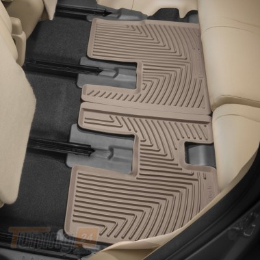 WeatherTech Гумові килимки в салон WeatherTech для Toyota Highlander 2014-2020 бежеві 3 ряд - Зображення 1