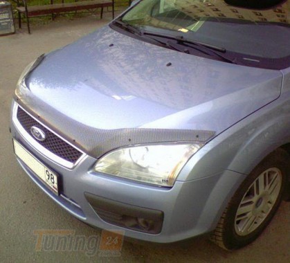 SIM SIM Дефлектор капота (мухобойка) FORD FOCUS Wagon 2005-2008 (карбон) - Картинка 1