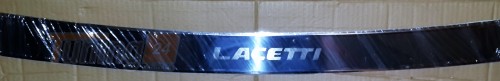 Omcarlin Хром накладка на задний бампер для Chevrolet Lacetti Sd 2002-2013 с надписью - Картинка 1