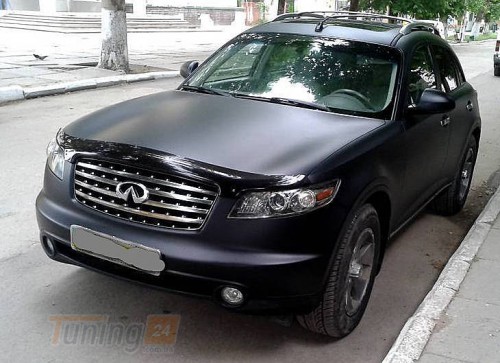 SIM SIM Дефлектор капота (мухобойка) INFINITI FX35(FX45) 2003-2008 - Картинка 1