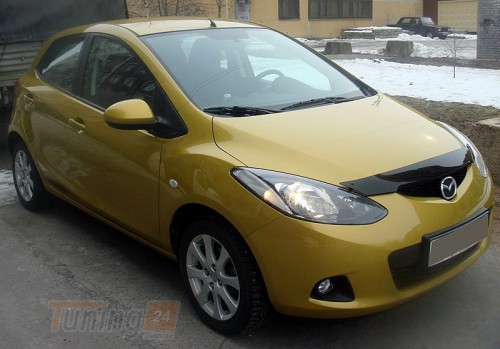 SIM SIM Дефлектор капота (мухобойка) MAZDA 2 2008+ - Картинка 1