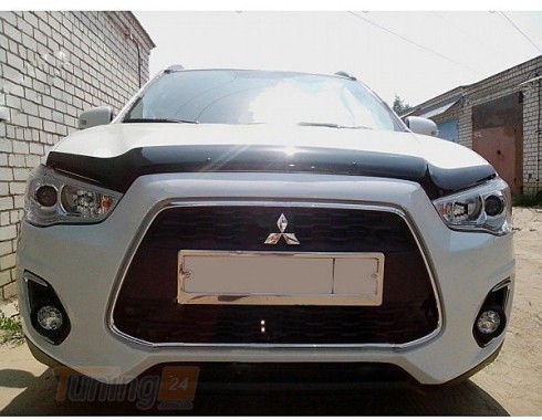 SIM SIM Дефлектор капота (мухобойка) MITSUBISHI ASX 2010-2012 длинная - Картинка 1