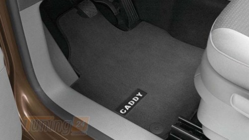 Оригинал Оригинальные коврики в салон для Volkswagen Caddy 4 2015+ длинн.база передние велюровые 2шт - Картинка 1