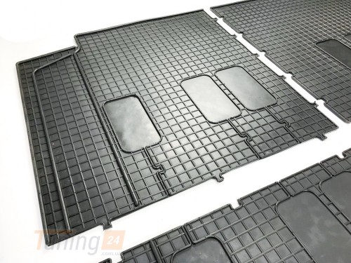 Seintex Резиновые коврики в салон  для Volkswagen T5 2010-2015 длинн.база "сетка" 2 и 3 ряд 4шт - Картинка 4