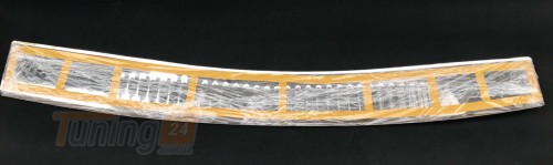 Omcarlin Хром накладка на задний бампер из нержавейки для Renault Fluence 2009+ с загибом  - Картинка 2