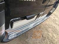 Omcarlin Хром накладка на задний бампер из нержавейки для Renault Trafic 2001-2014 длинная без надписи - Картинка 2