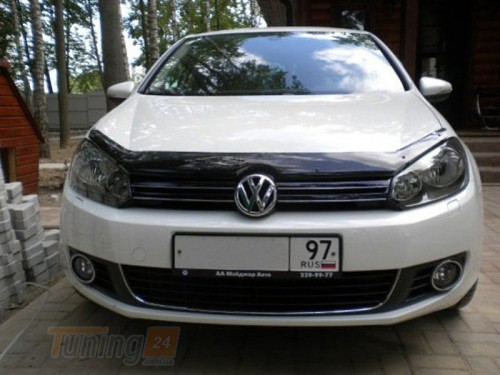 SIM SIM Дефлектор капота (мухобойка) VOLKSWAGEN GOLF 6 2008-2012 - Картинка 1