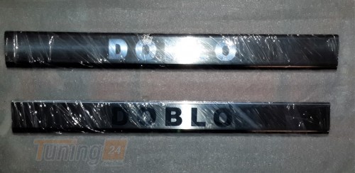 Omcarlin Хром накладки на пороги на короб 2шт из нержавейки для Fiat Doblo 2000-2010 - Картинка 1