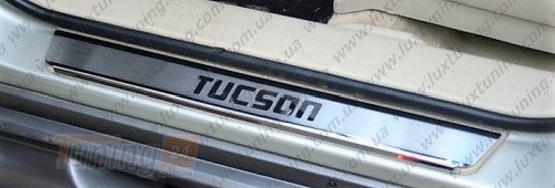 Fams Automotiv Хром накладки на пороги из нержавейки для Hyundai Tucson 1 2004-2010 - Картинка 2