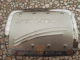 Libao Хром накладка на лючок бензобака из нержавейки для Hyundai Sonata 7 2014-2019 - Картинка 1
