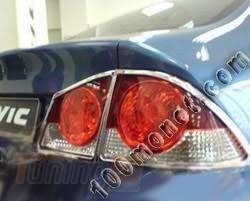 IGFR Хром накладки на задние стопы из ABS-пластика для Honda Civic 8 Sedan 2005-2011 - Картинка 1