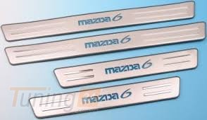 Libao Хром накладки на пороги с подсветкой из нержавейки для Mazda 6 Hb 2007-2012 - Картинка 2