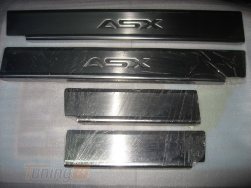 Omcarlin Хром накладки на пороги из нержавейки для Mitsubishi ASX 2010-2012 штамповка - Картинка 1