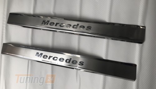 Omcarlin Хром накладки на пороги из нержавейки для Mercedes-Benz Citan W415 2012+ - Картинка 1