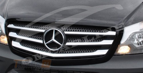 Omcarlin Хром накладка на решетку радиатора из нержавейки для Mercedes-Benz Sprinter W906 2013-2018 - Картинка 1