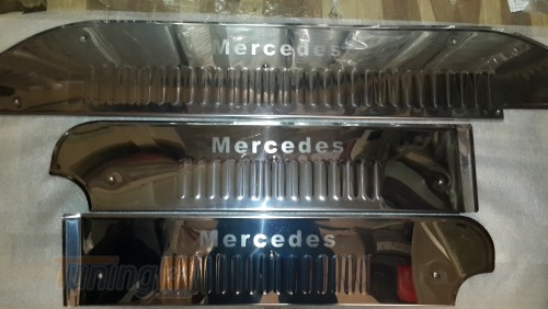 Omcarlin Хром накладки на внутренние пороги из нержавейки на пластик на Mercedes-Benz Vito W639 2003-2010 - Картинка 1