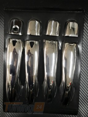 Omcarlin Хром накладки на ручки из нержавейки для Nissan Qashqai 2 2014-2021 под сенсор - Картинка 1
