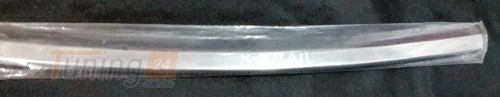 Omcarlin Хром накладка на задний бампер из нержавейки для Nissan X-Trail T31 2007-2014 с загибом и надписью - Картинка 1