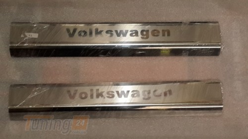 Omcarlin Хром накладки на пороги из нержавейки для Volkswagen T4 1990-2003 - Картинка 1