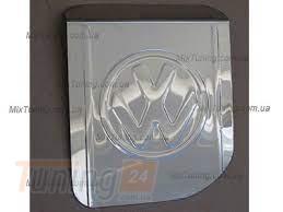 Omcarlin Хром накладка на лючок бензобака из нержавейки для Volkswagen T4 1990-2003 c логотипом - Картинка 1