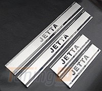 Omcarlin Хром накладки на пороги из нержавейки для Volkswagen Jetta 6 2010-2018 - Картинка 1