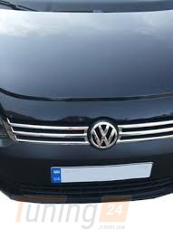 Omcarlin Хром накладка на решетку радиатора из нержавейки для Volkswagen Caddy 3 2010-2015 - Картинка 2