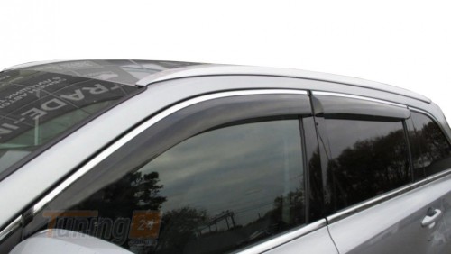 HIC Дефлекторы окон Ветровики с хром молдингом HIC для Nissan Juke 2010-2014 4 шт - Картинка 1