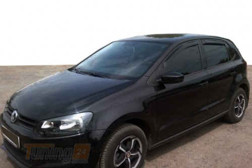 HIC Дефлектори вікон Вітровики HIC для Volkswagen Polo 5 HB 2010-2017 4 шт. - Зображення 1