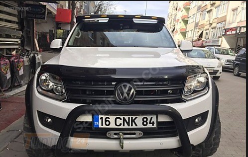 Omsa Козырек на лобовое стекло OmsaLine с Led для Volkswagen Amarok 2016+ - Картинка 2