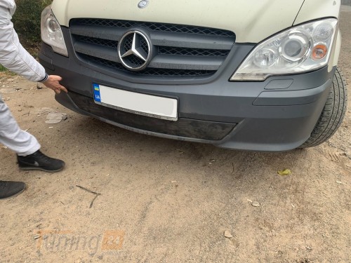 DDU Зимняя накладка на бампер матовая для Mercedes Vito W639 2010-2015 - Картинка 3