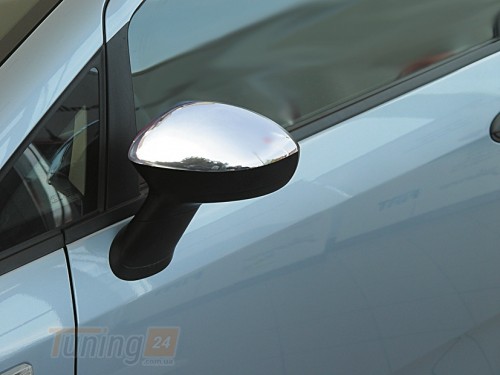 Omsa Хром накладки на зеркала Omsa Line из нержавейки для Fiat Punto Grande 2011+ Хром зеркал Фиат Пунто Гранде 2шт - Картинка 3