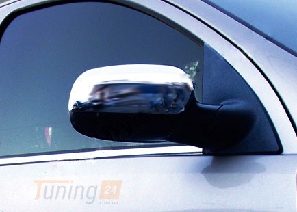 Carmos Хром накладки на зеркала Carmos из нержавейки для Opel Corsa C 2000+ Хром зеркал Опель Корса С 2шт - Картинка 1