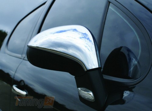 Omsa Хром накладки на зеркала Omsa Line из нержавейки для Peugeot 207 2006-2012 Хром зеркал Пежо 207 2шт - Картинка 3