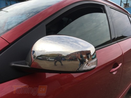 Omsa Хром накладки на зеркала Omsa Line из нержавейки для Renault Megane III 2009-2016 Хром зеркал Рено Меган 2шт - Картинка 1