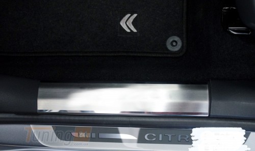 NataNiko Хром накладки на внутренние пороги НатаНика PREMIUM для Citroen C4 Hatchback 2010-2018 - Картинка 1