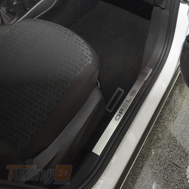 NataNiko Хром накладки на внутренние пороги НатаНика PREMIUM для Opel Corsa E 5D 2014-2020 - Картинка 1