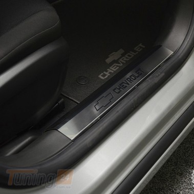 NataNiko Хром накладки на внутренние пороги НатаНика PREMIUM для Chevrolet Cruze Sedan 2008-2012 - Картинка 1