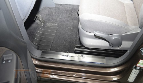 NataNiko Хром накладки на внутренние пороги НатаНика PREMIUM для Volkswagen Caddy 3 2010-2015 - Картинка 1
