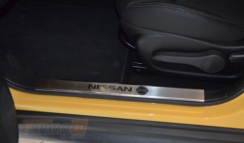 NataNiko Хром накладки на внутренние пороги НатаНика PREMIUM для Nissan Juke 2014-2019 - Картинка 1
